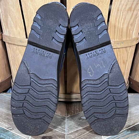 Sperry Gosling Quilted Navy Brown Lined Waterproof Duck Boots Womens Size 7 - Picture 10 of 11